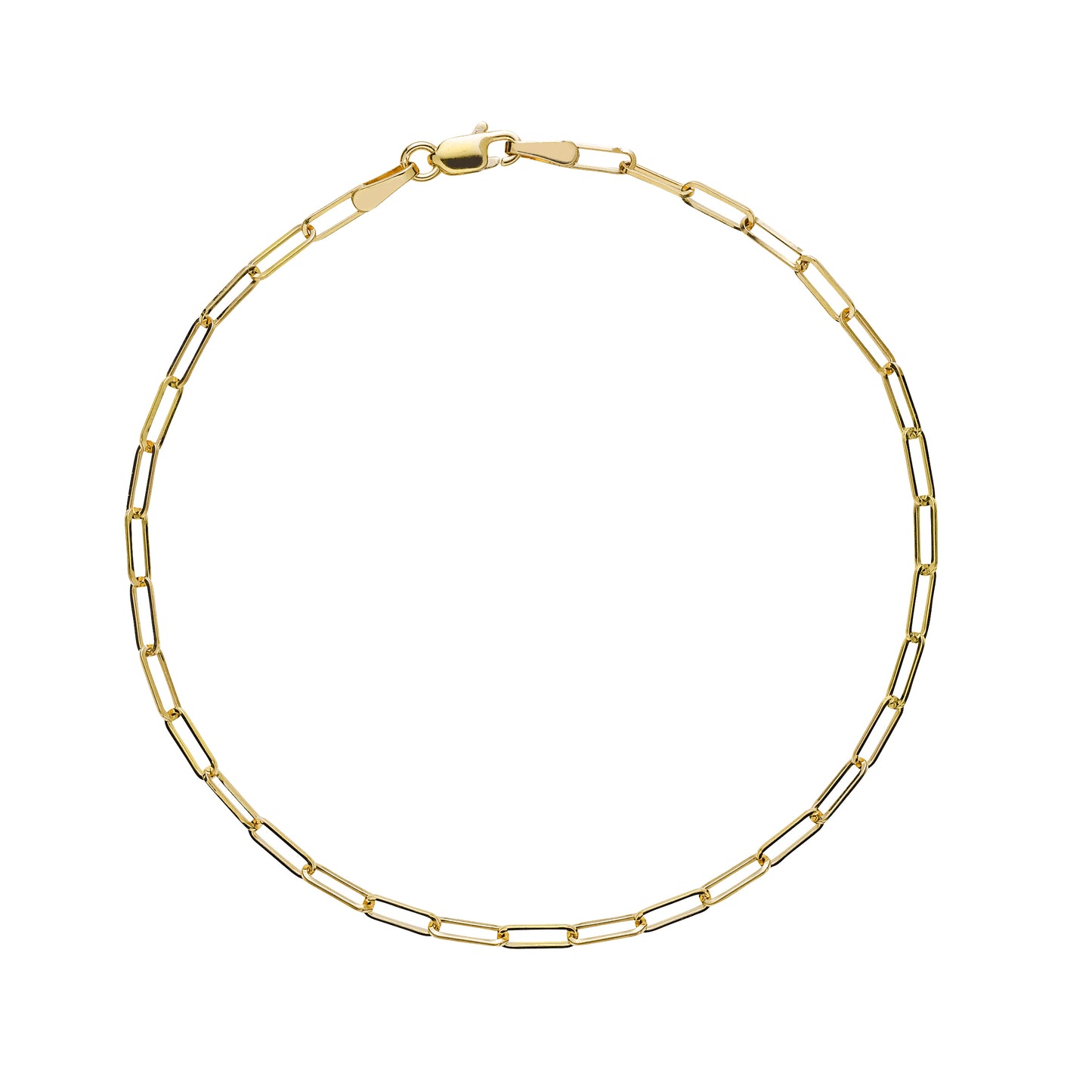 9 kt- guld armbånd aflange led 18,5 cm
