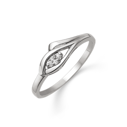 Sølv ring rhodineret øje