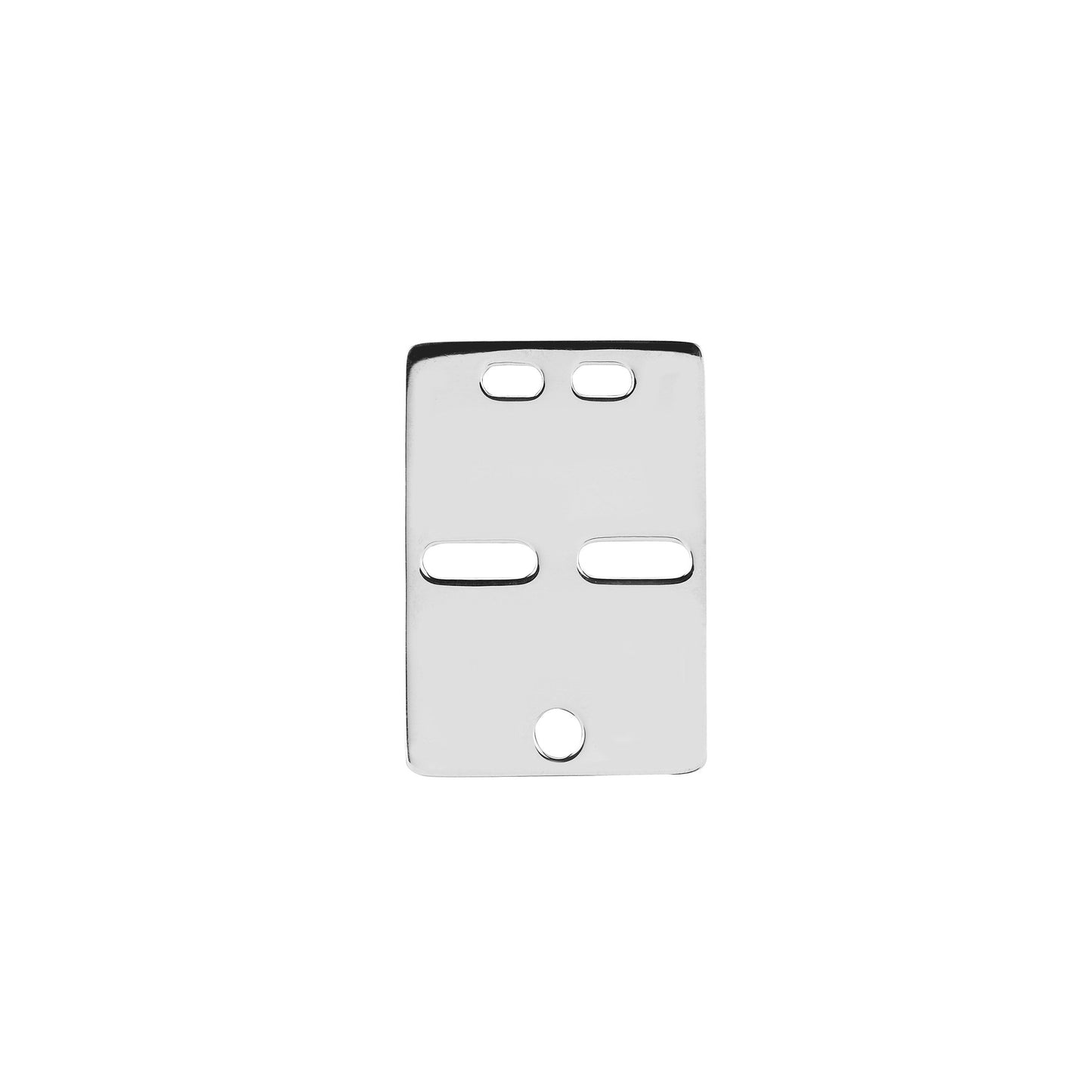 Vedhæng, ID-plade, 32X22 mm, sølv.