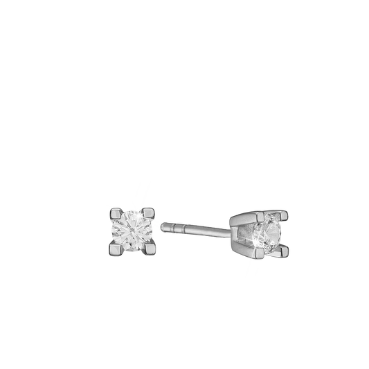 Eternity Ørestikker 14 Karat Hvidguld Med 2x0,15ct W/SI Diamant