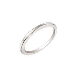 Sølv ring rhodineret garderring flad.