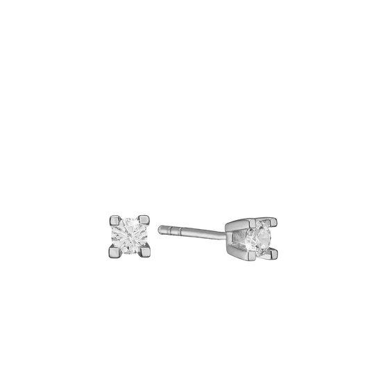 Eternity Ørestikker 14 Karat Hvidguld Med 2x0,05ct W/SI Diamant