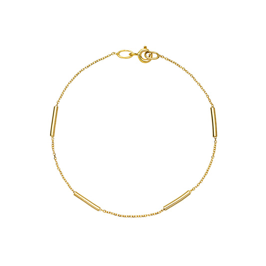 9 kt. guld armbånd med stave 18cm