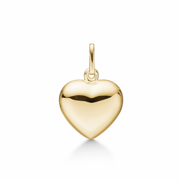 14 kt. guld vedhæng hjerte. Mål: 13 x 12 mm