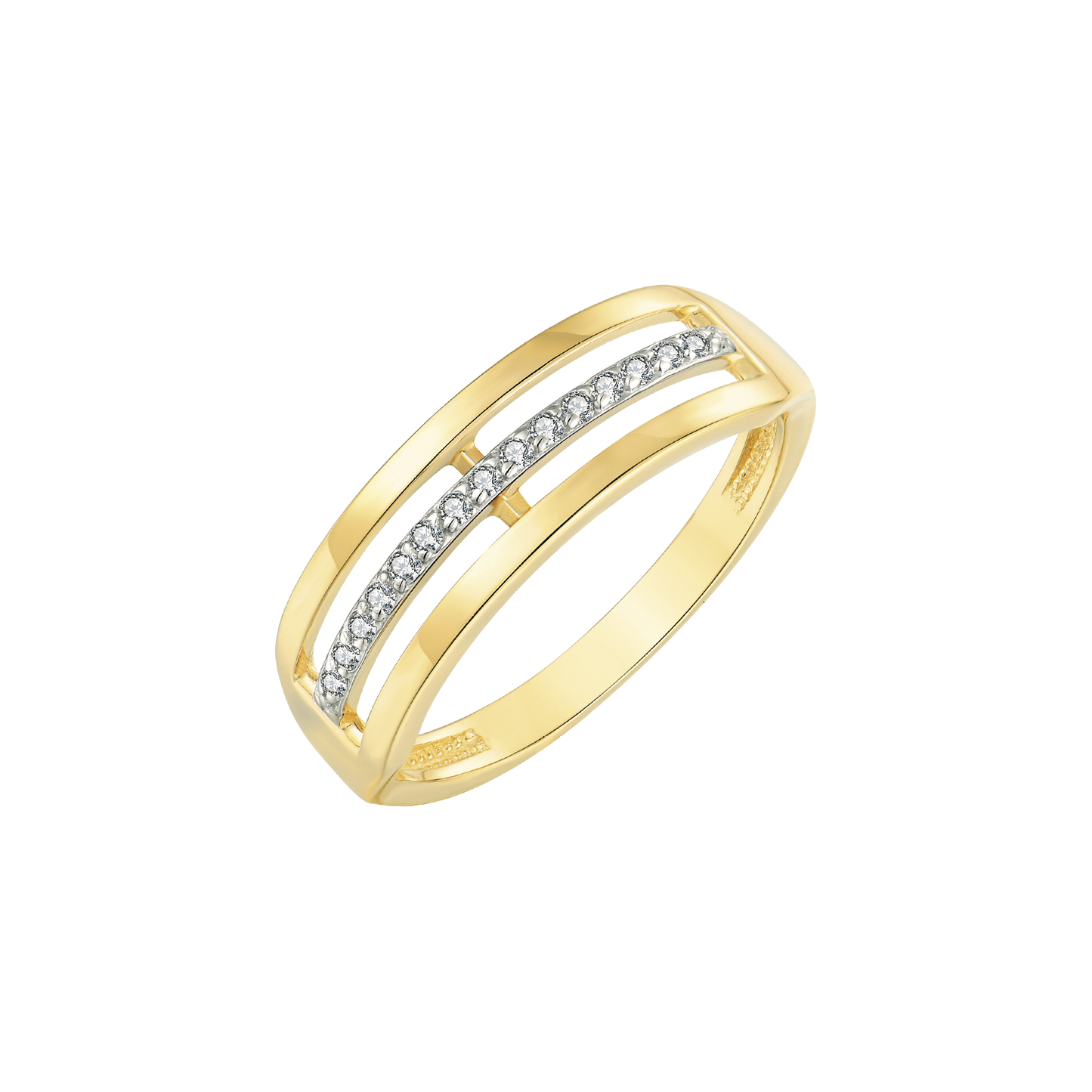 14 kt. guld ring 3 skinner
