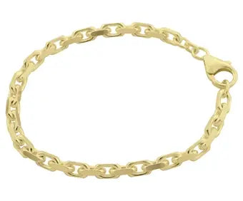 Guldanker armbånd, 14 karat guld - 4.5 mm.