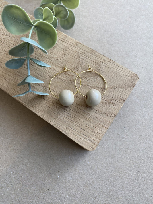 Unika Øreringe - Satin Cream