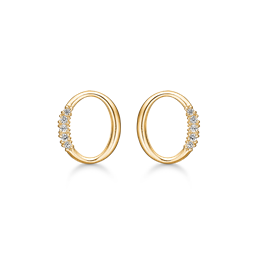 14 kt. guld ørestikker oval tråd