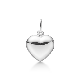 Sølv vedhæng hjerte. Mål: 13 x 12 mm.
