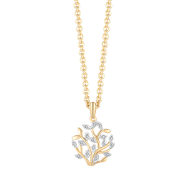14 kt. guld vedhæng livets træ med  cubic zirconia.