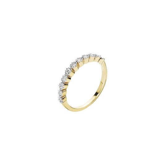 8 kt. guldring med diamanter 0,21ct