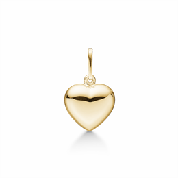 8 kt. guld vedhæng hjerte. Mål: 11 x 10 mm.