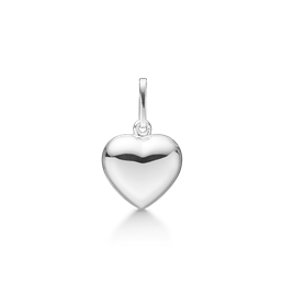 Sølv vedhæng hjerte. Mål: 11 x 10 mm.