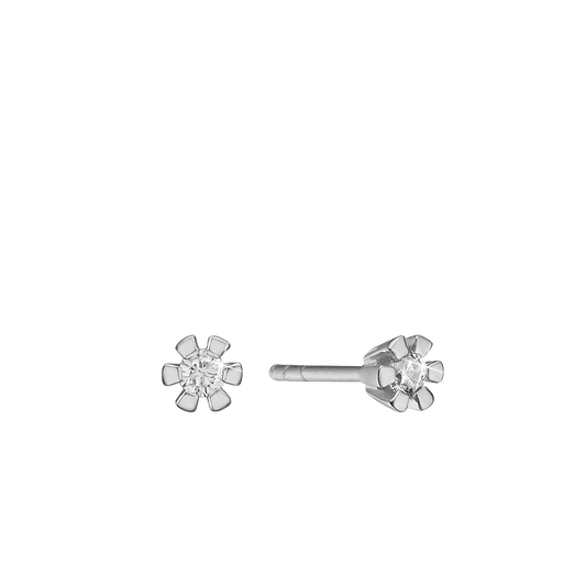 Eternity Ørestikker 14 Karat Hvidguld Med 2x0,20ct W/SI Diamant