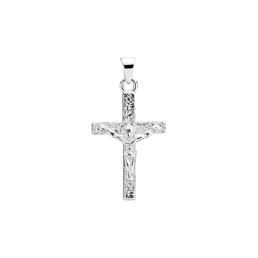Sølvvedhæng kors med kristus 20x14mm
