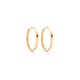 8 kt. guld knækcreol kantet. Mål: 2,2 x 10 mm.