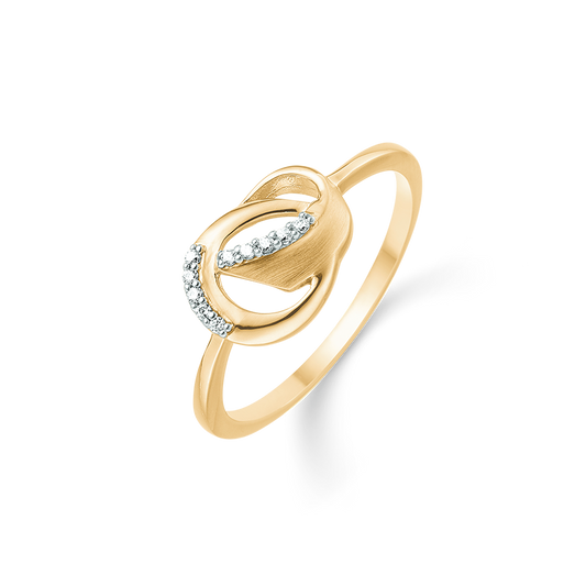 14 kt. guld ring 2 buer der går sammen