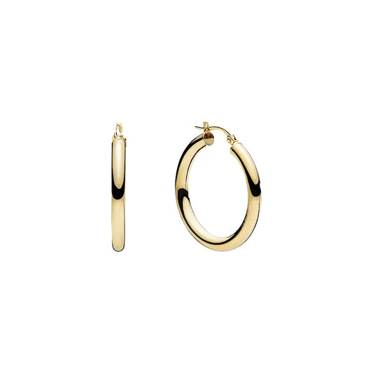 9 kt. guld Creol diameter 25mm -  3mm bred