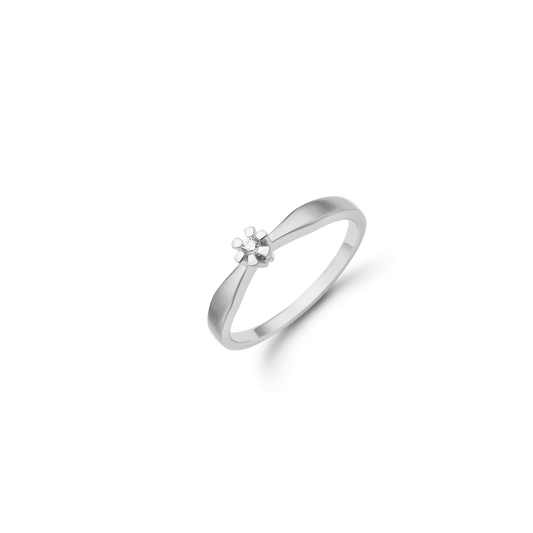 Eternity Ring  Sølv Med 0,03ct W/SI Diamant