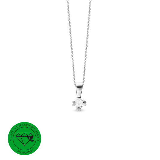Mary Vedhæng  Guld Med 0,10ct W/VS Labgrown Diamant