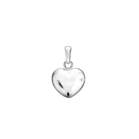 Hjerte Vedhæng Rhodineret Sterling Sølv 14,5 x 15,5 mm