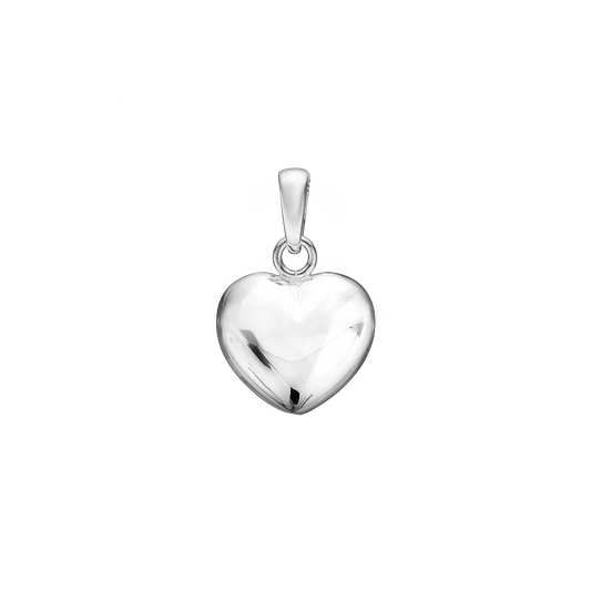 Hjerte Vedhæng Rhodineret Sterling Sølv 15,5 x 16,5 mm