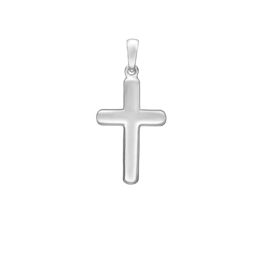 Kors Vedhæng Rhodineret Sterling Sølv 14 x 21,5mm