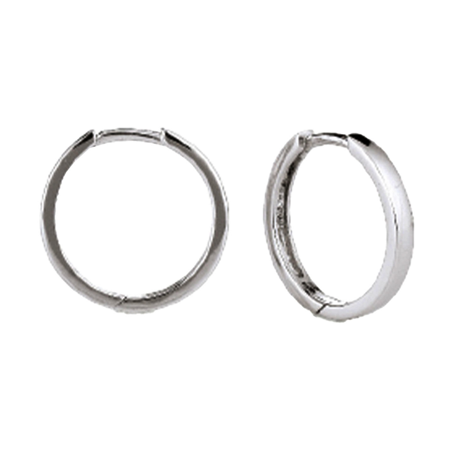 Creoler Rhodineret Sterling Sølv 32 mm Med Vippelås Tråd 2 mm