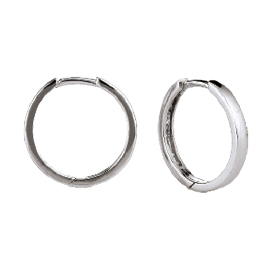 Creoler Rhodineret Sterling Sølv 32 mm Med Vippelås Tråd 2 mm