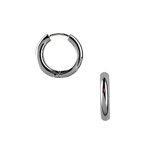 Creoler Rhodineret Sterling Sølv 16 mm Med Vippelås Tråd 2,7 mm