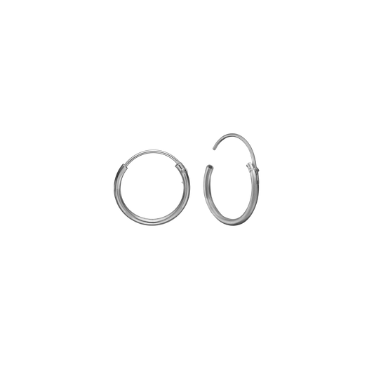 Creoler Rhodineret Sterling Sølv 10,5 mm Med Vippelås Tråd 1,2 mm