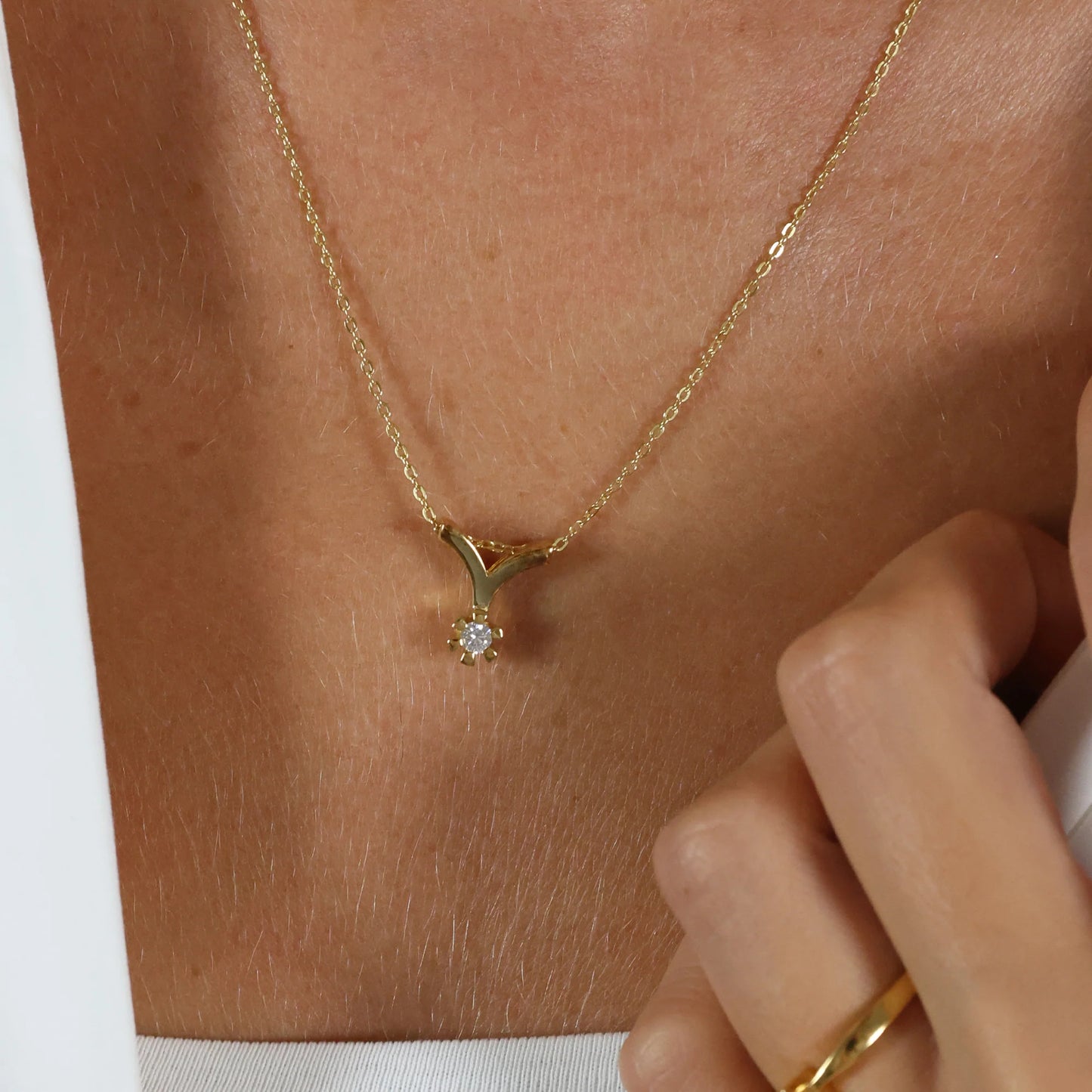 Eternity Vedhæng 14 Karat Guld Med 0,10ct W/SI Diamant