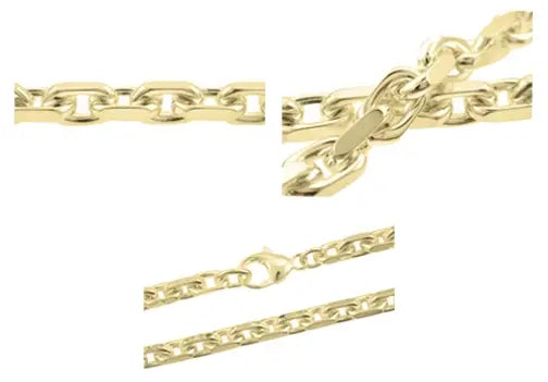 Guldanker armbånd, 14 karat guld - 6.5 mm