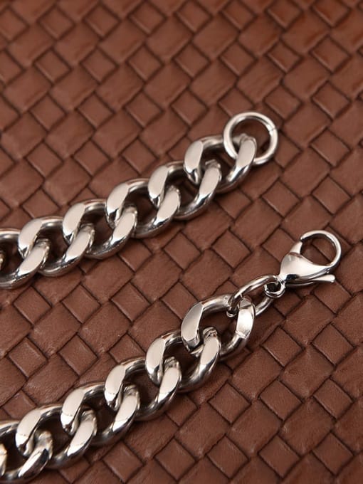 titanium/steel -  skull  bracelet