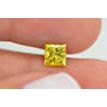 Princess Diamond, 1.20 Carat , Fancy Vivid Yellow Color