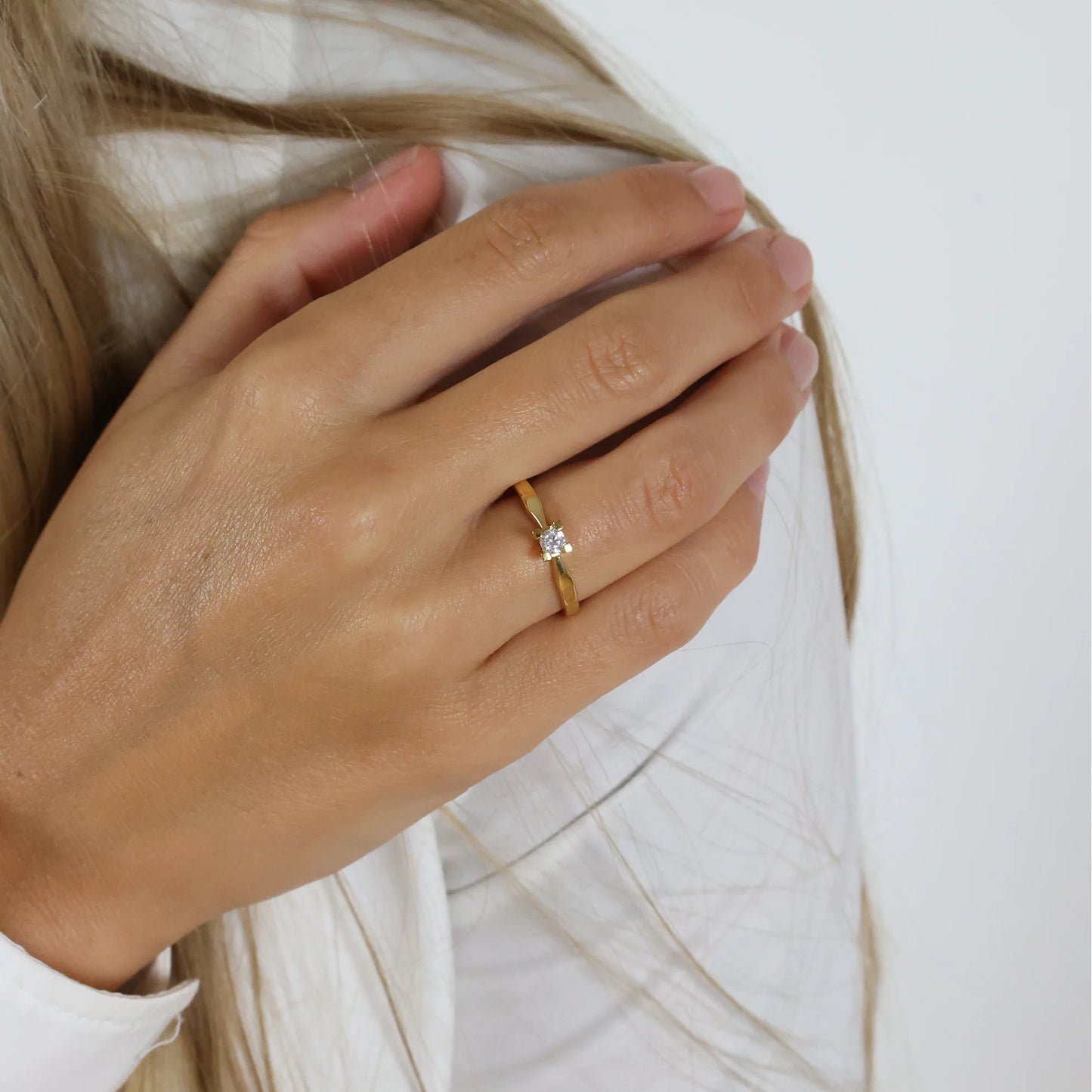 Eternity Ring 14 Karat Guld Med 0,15ct W/SI Diamant