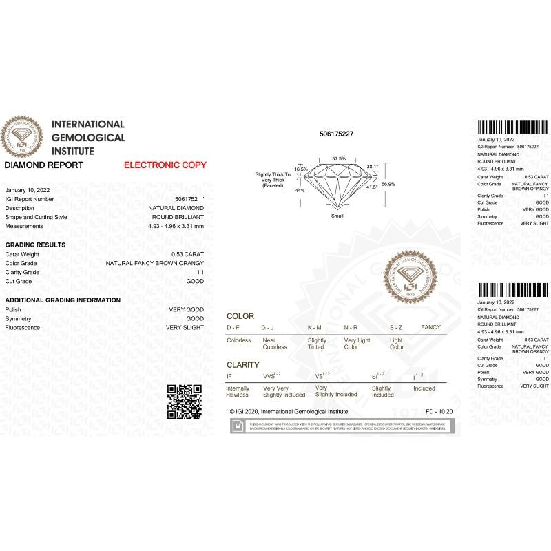 0.53 Carat Round Diamond