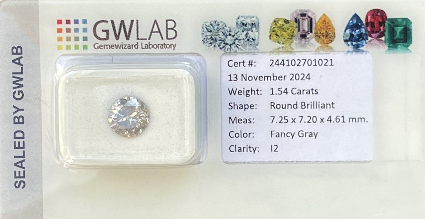 Diamond (Natural) - 1.54 ct - Round