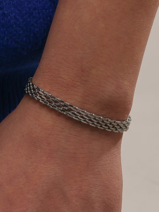 Armbånd i ædelstål - 21 cm