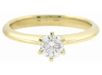 Diamantring, 14 kt rødguld, 0.30 - 0.75 ct diamant.