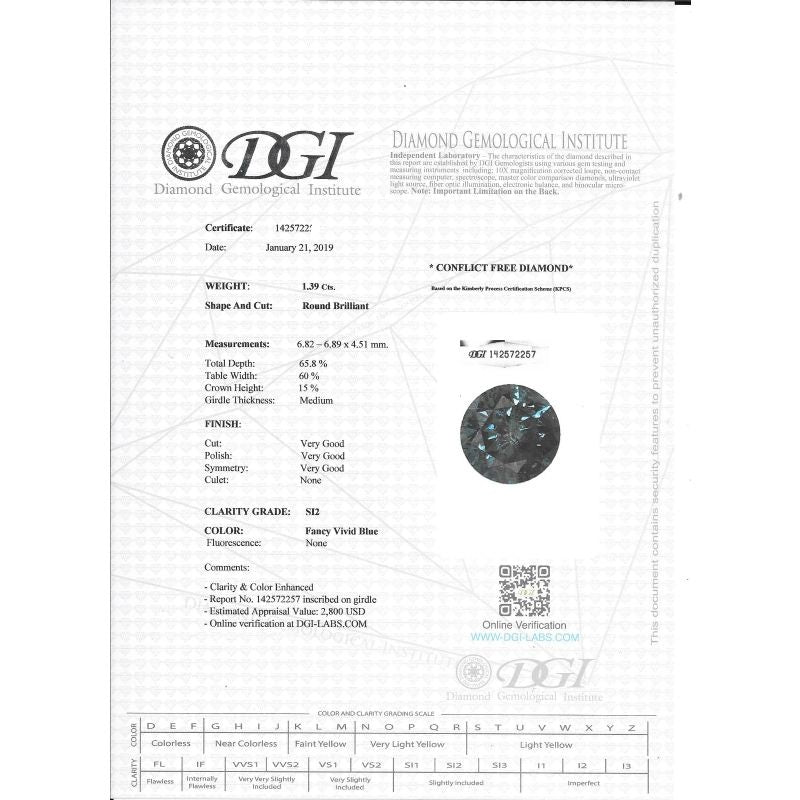 1.39 Carat Round Diamond