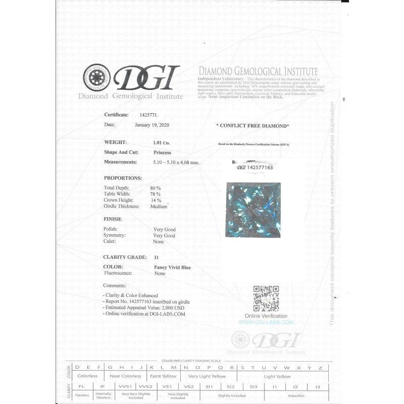 1.01 Carat Princess Diamond