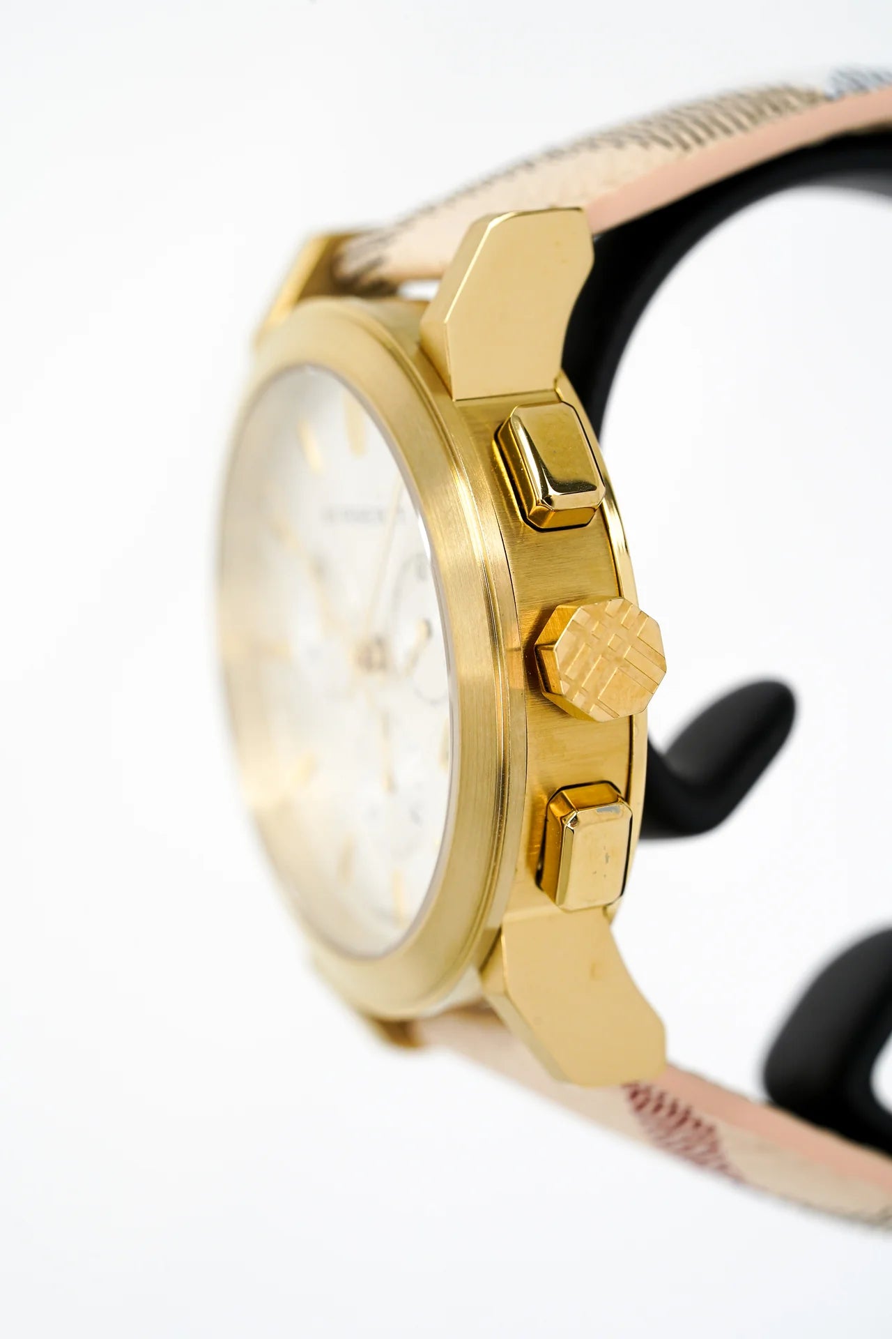 Burberry Watch Haymarket Chronograph Gold 38mm