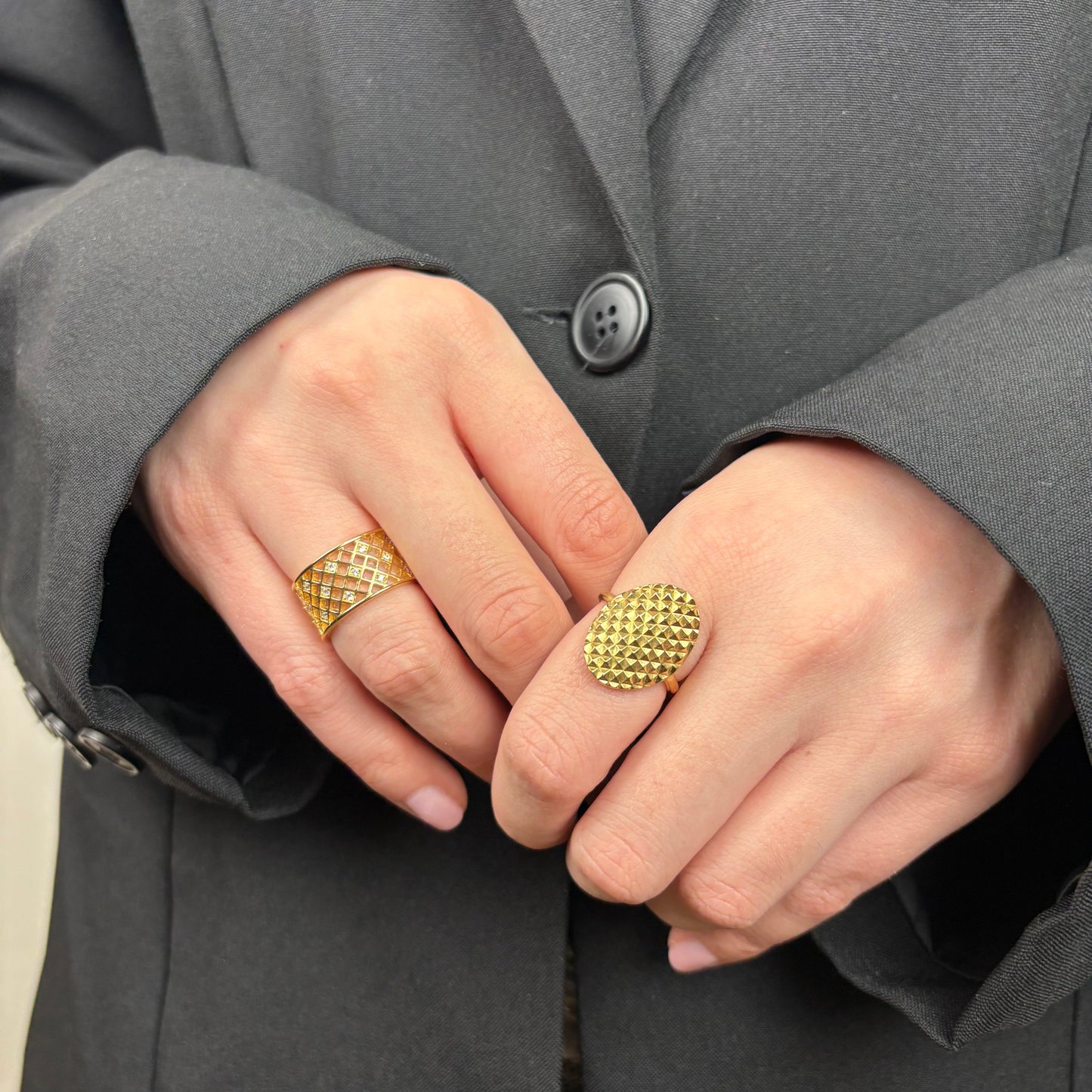 Ring Harlekin Cubic Zirkonia Forgyldt Sterling Sølv