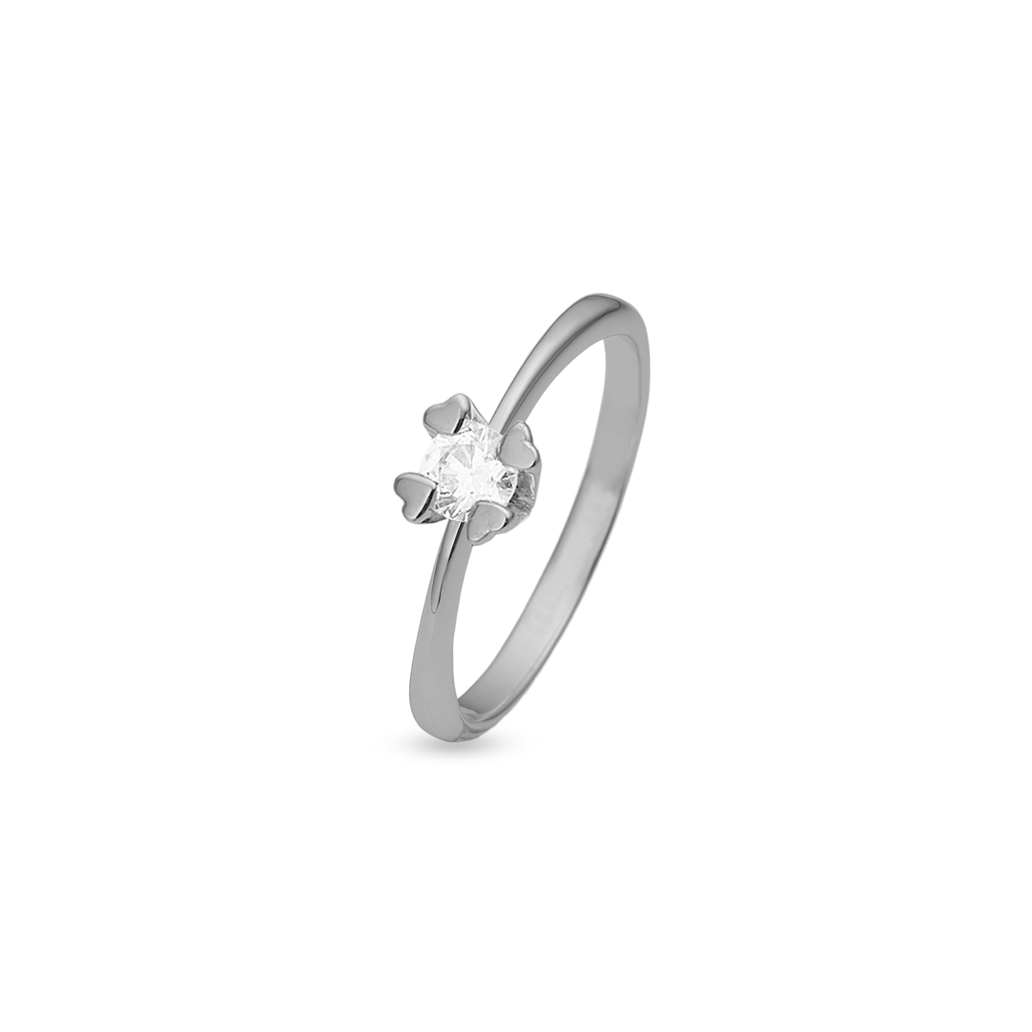 Mary Ring 14 Karat Hvidguld Med 0,40ct W/VS Labgrown Diamant