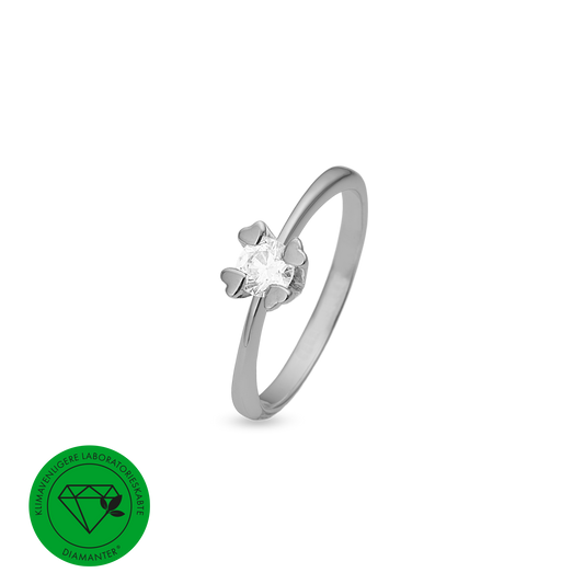 Mary Ring 14 Karat Hvidguld Med 0,50ct W/VS Labgrown Diamant