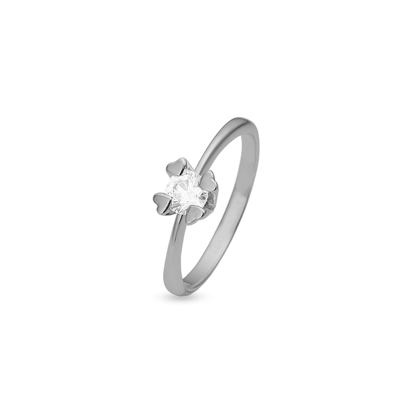 Mary Ring 14 Karat Hvidguld Med 0,75ct W/VS Labgrown Diamant
