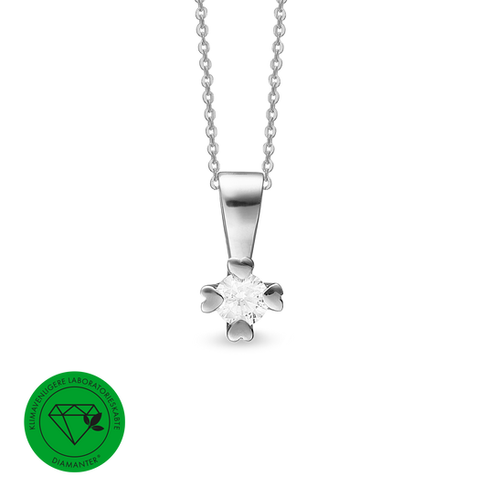 Mary Vedhæng 14 Karat Hvidguld Med 1,00ct W/VS Labgrown Diamant
