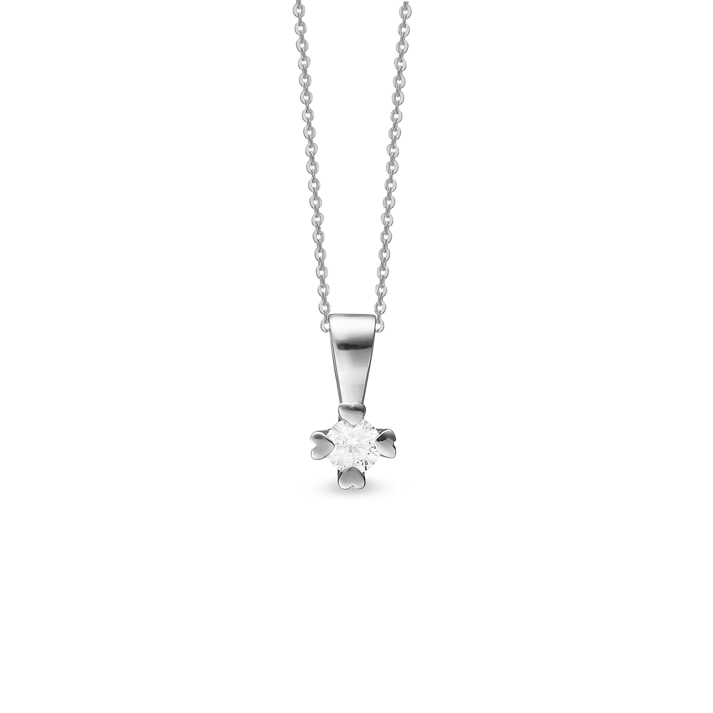 Mary Vedhæng 14 Karat Hvidguld Med 0,25ct W/VS Labgrown Diamant