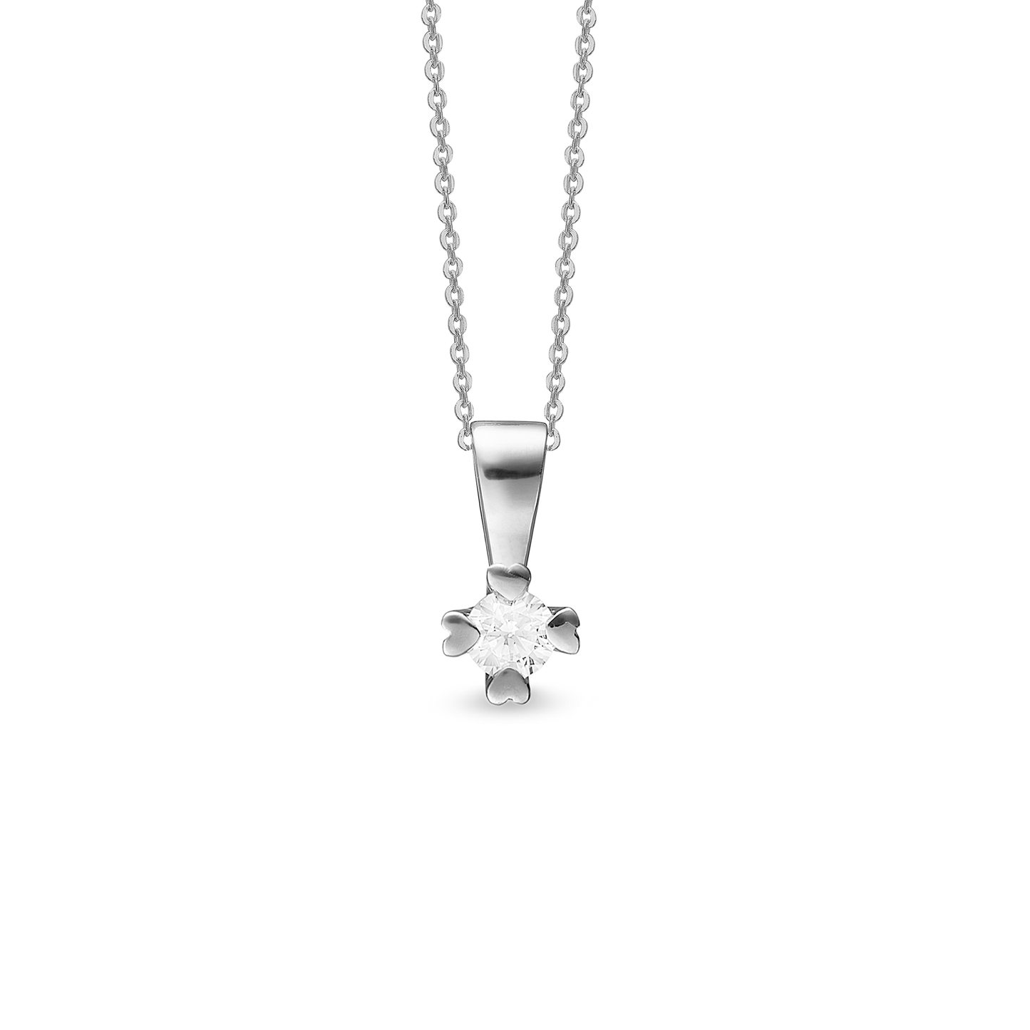 Mary Vedhæng 14 Karat Hvidguld Med 0,40ct W/VS Labgrown Diamant